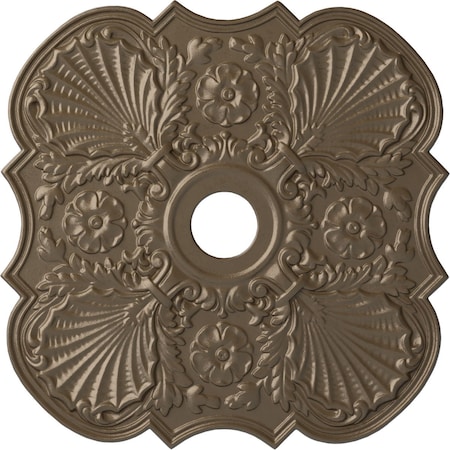 Ekena Millwork Flower Ceiling Medallion (Fits Canopies up to 6 1/4"), 29"OD x 3 5/8"ID x 1 3/8"P, Warm Silver CM29FWWSS